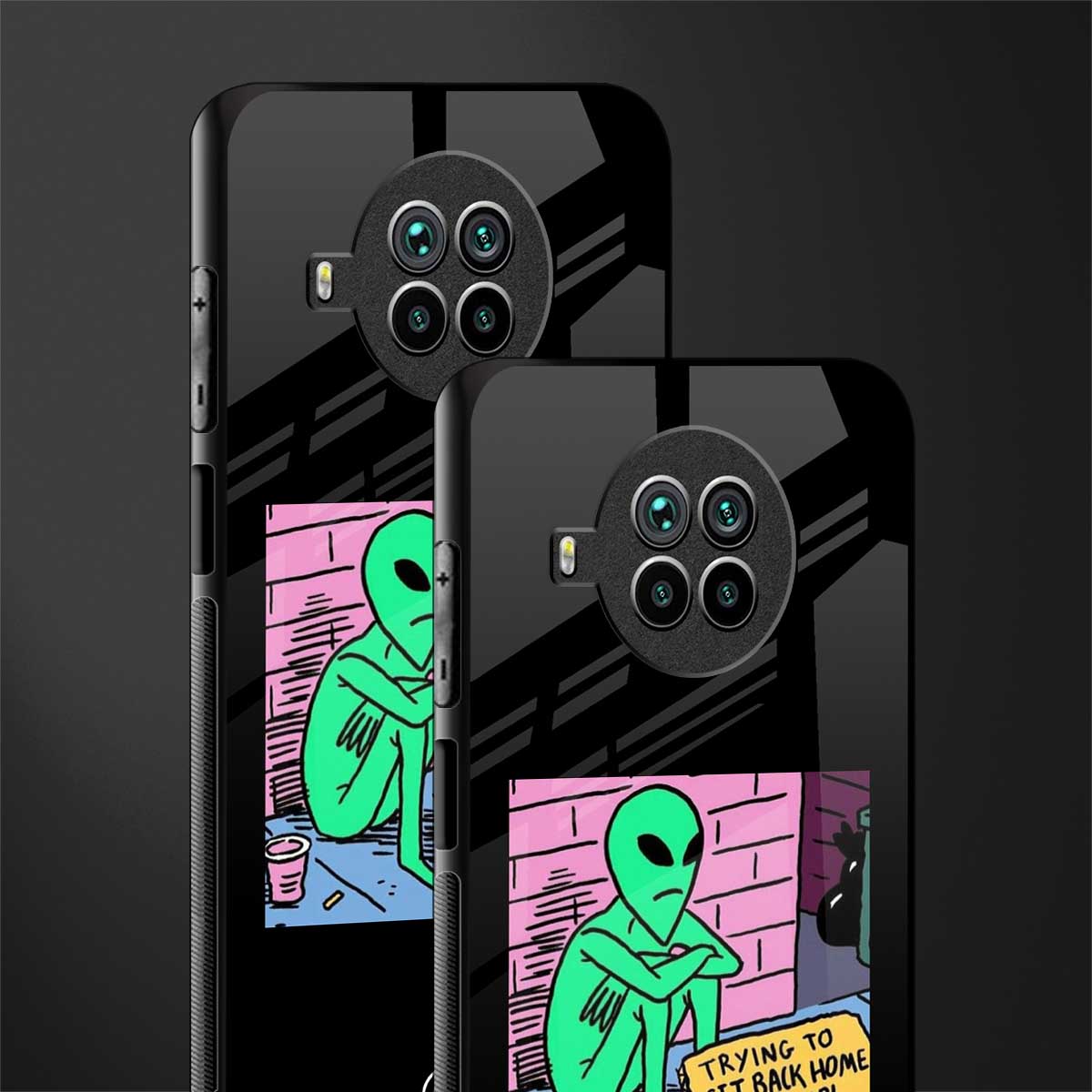 go home alien glass case for mi 10i image-2