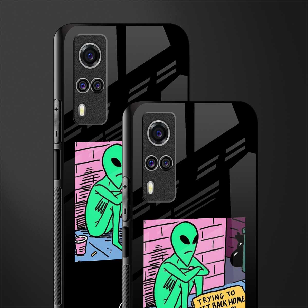 go home alien glass case for vivo y51a image-2