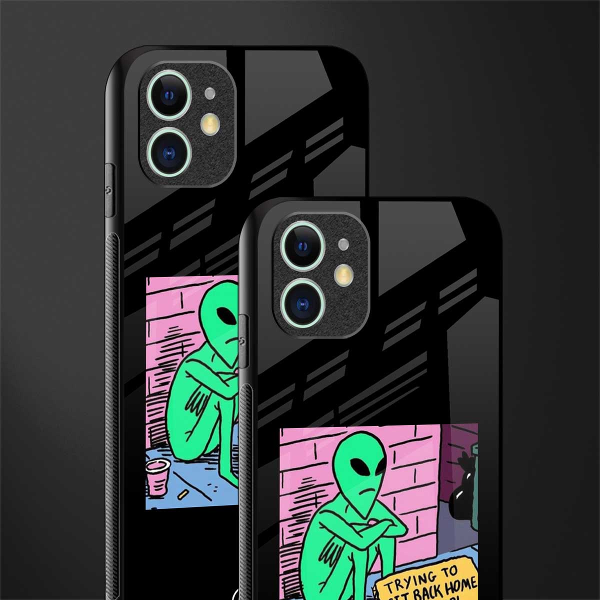 go home alien glass case for iphone 11