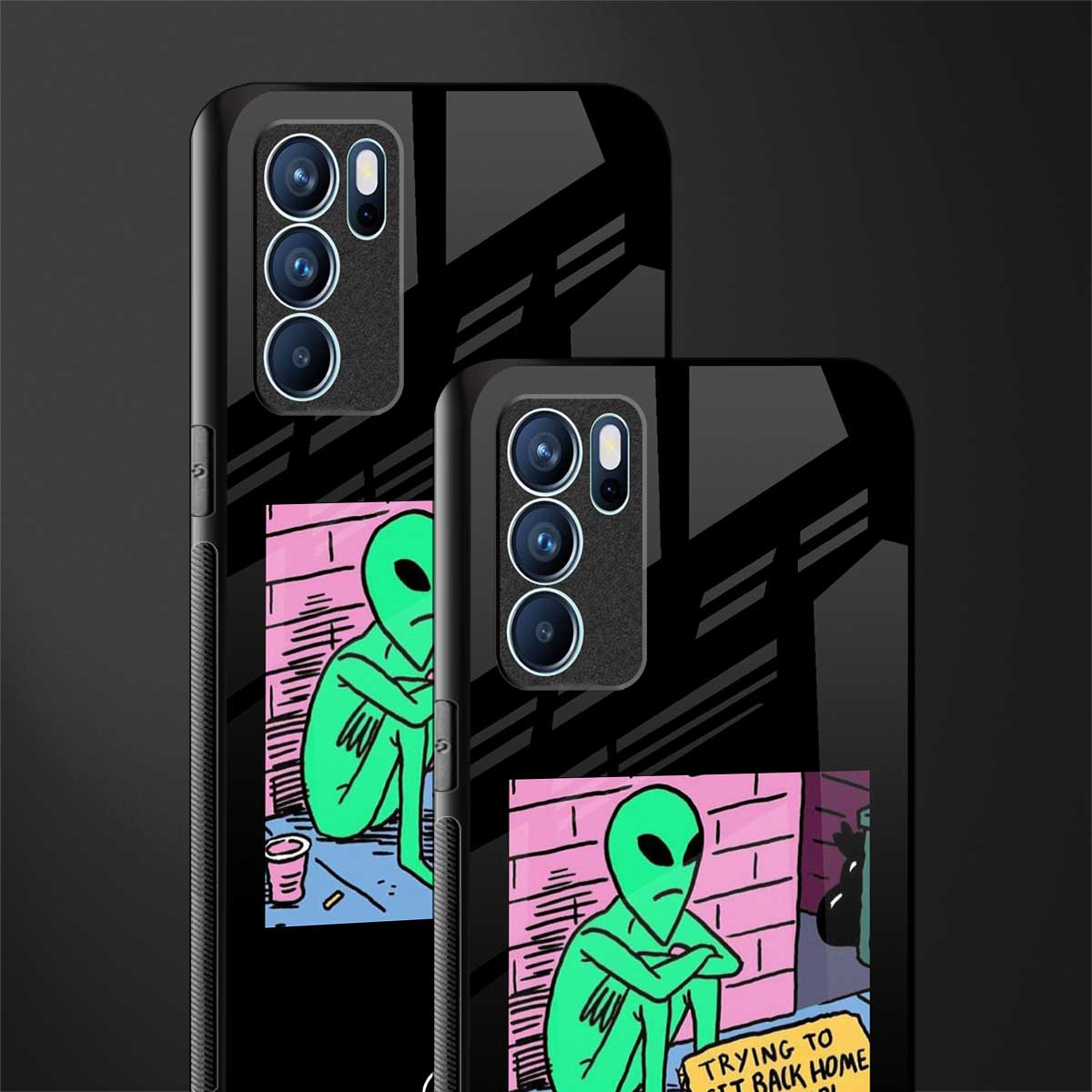 go home alien glass case for oppo reno6 5g image-2