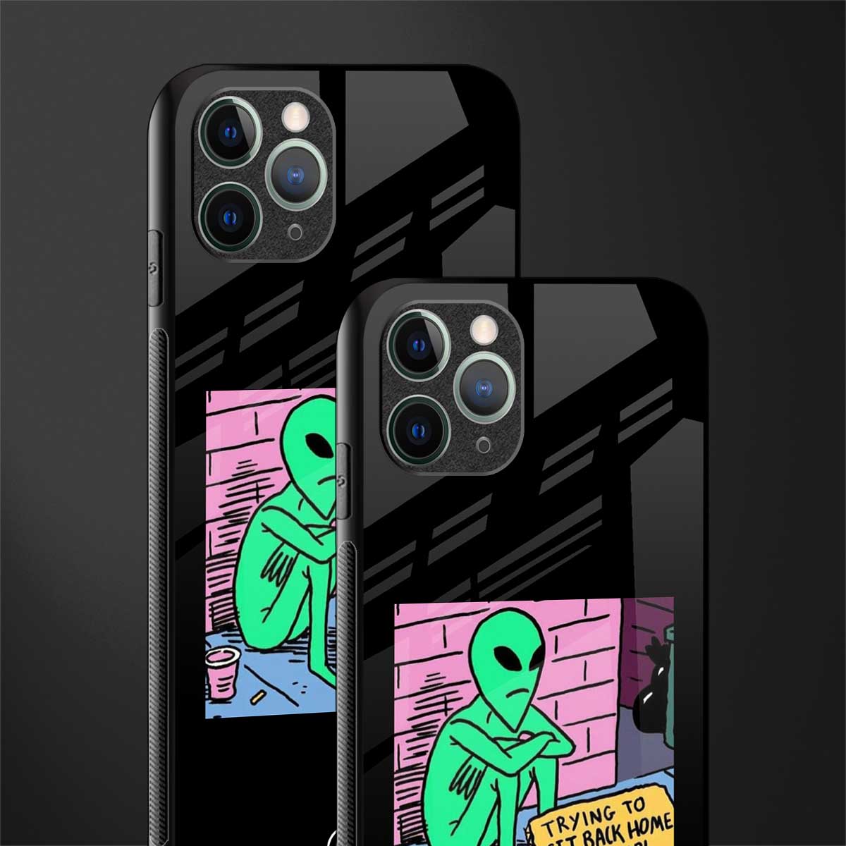 go home alien glass case for iphone 11 pro