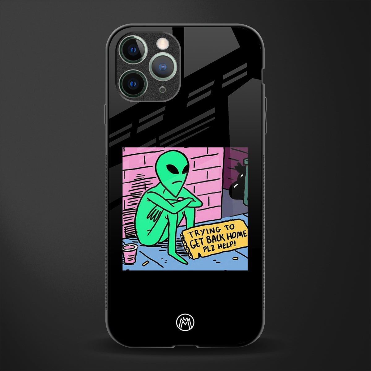 go home alien glass case for iphone 11 pro