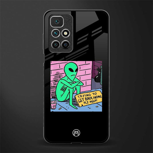 go home alien glass case for redmi 10 prime image