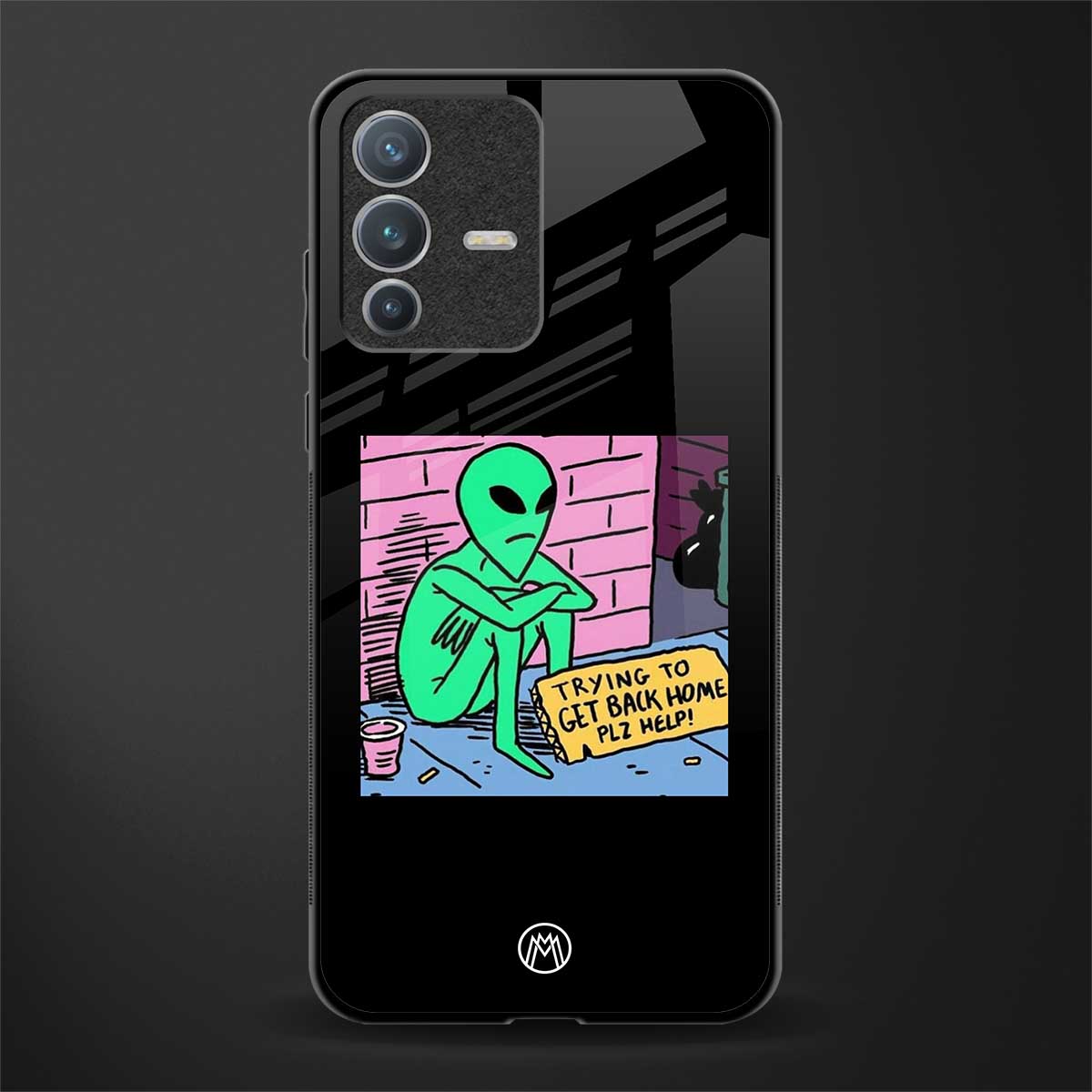 go home alien glass case for vivo v23 pro 5g image