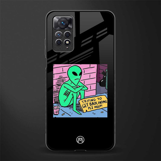 go home alien back phone cover | glass case for redmi note 11 pro plus 4g/5g