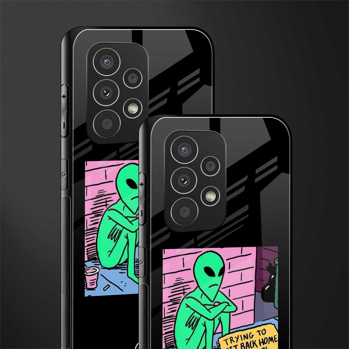 go home alien back phone cover | glass case for samsung galaxy a73 5g