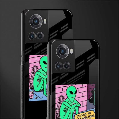 go home alien back phone cover | glass case for oneplus 10r 5g