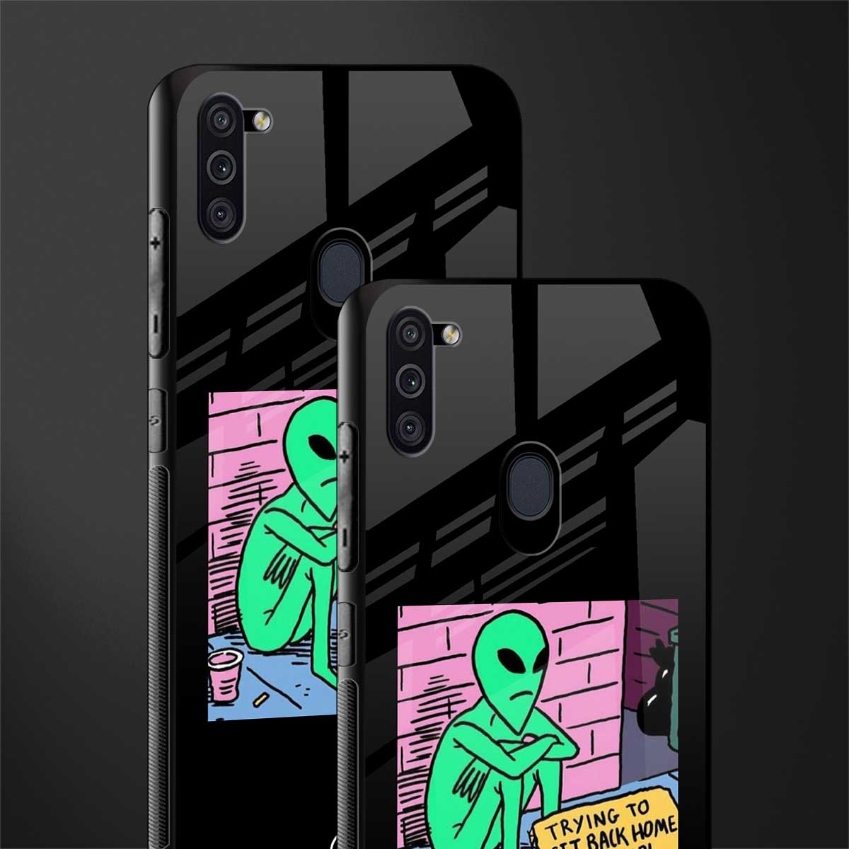 go home alien glass case for samsung galaxy m11 image-2
