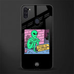 go home alien glass case for samsung a11 image