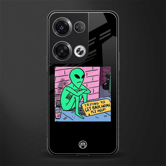 go home alien back phone cover | glass case for oppo reno 8