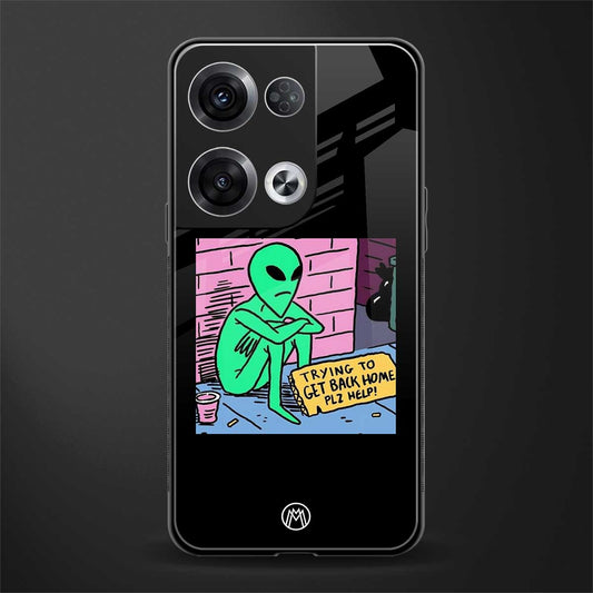 go home alien back phone cover | glass case for oppo reno 8 pro