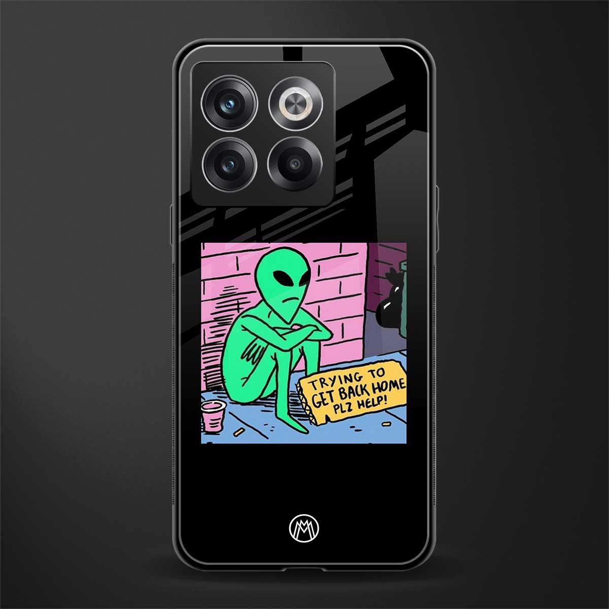 go home alien back phone cover | glass case for oneplus 10t