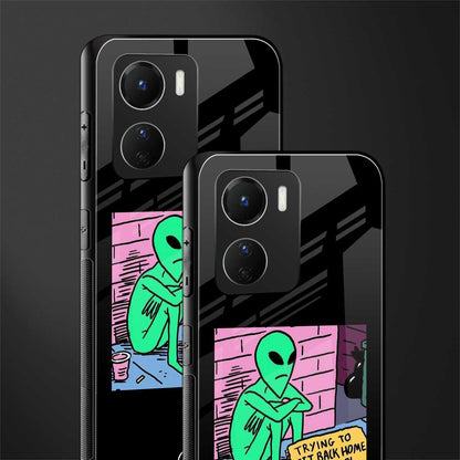 go home alien back phone cover | glass case for vivo y16