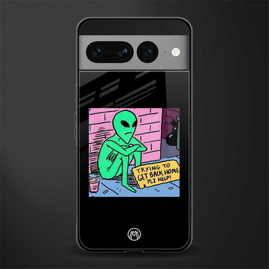 go home alien back phone cover | glass case for google pixel 7 pro