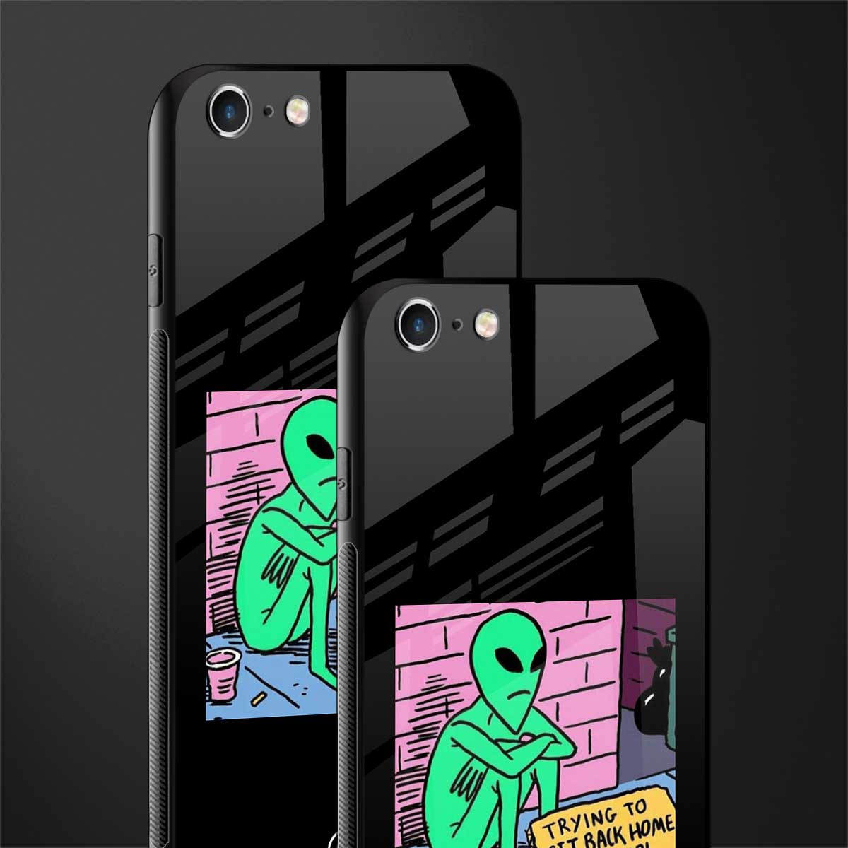 go home alien glass case for iphone 6s image-2
