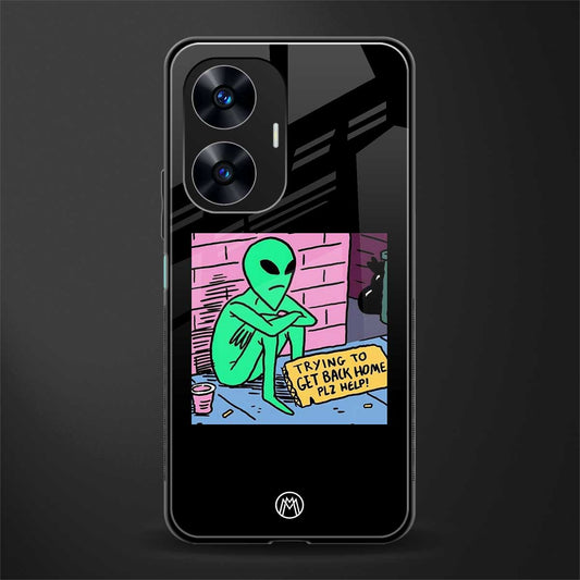 go home alien back phone cover | glass case for realme c55