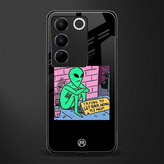 go home alien back phone cover | glass case for vivo v27 pro 5g