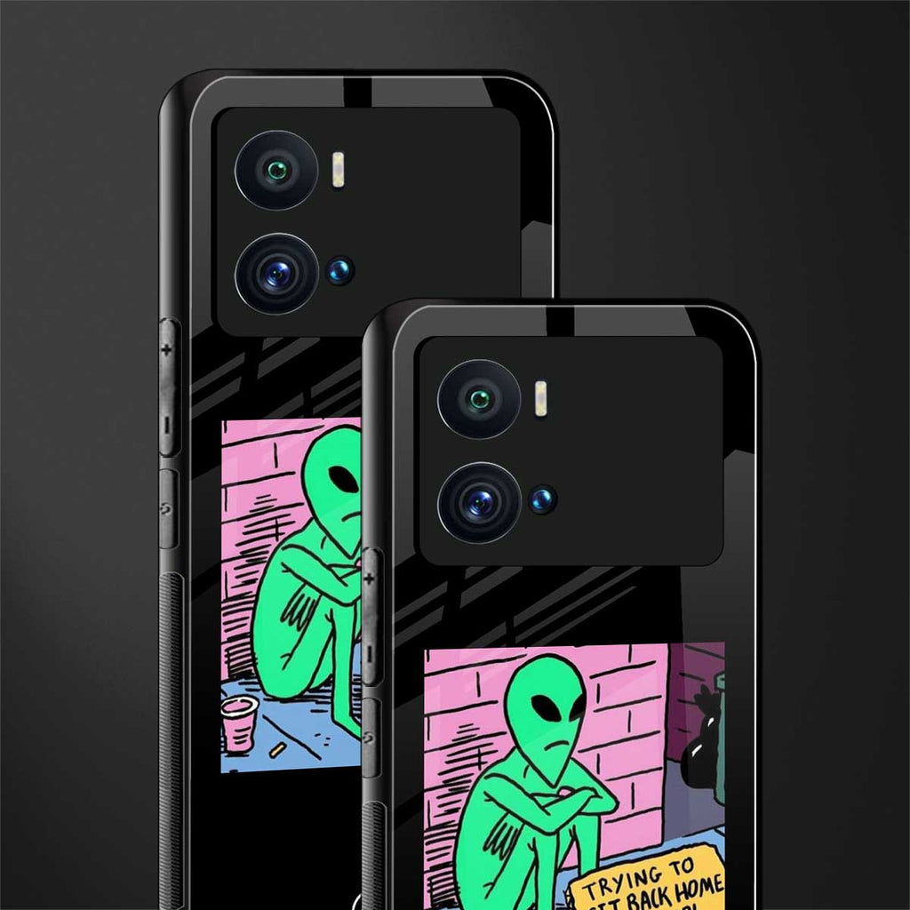 go home alien back phone cover | glass case for iQOO 9 Pro