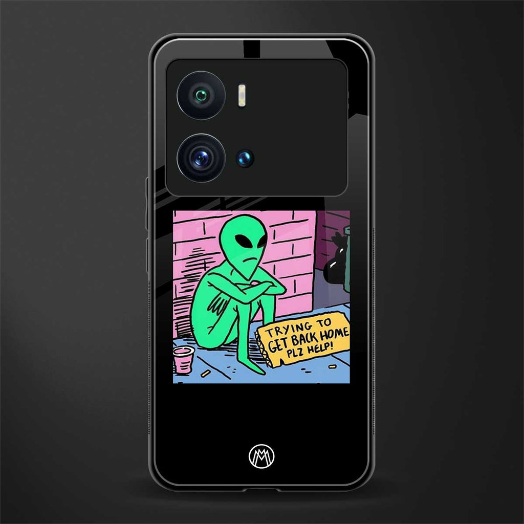 go home alien back phone cover | glass case for iQOO 9 Pro