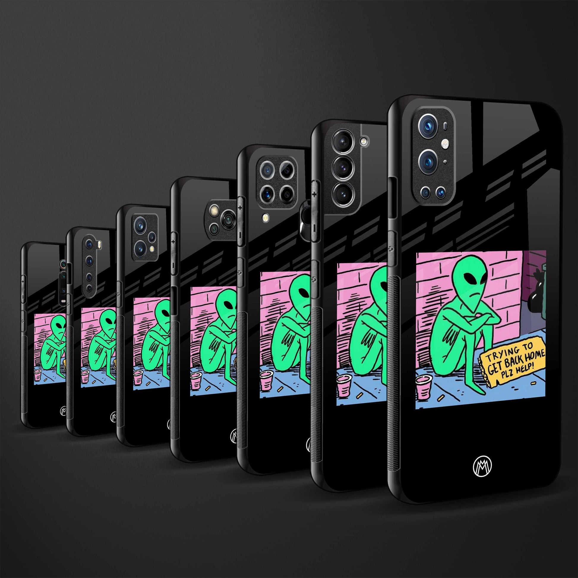 go home alien back phone cover | glass case for vivo y22