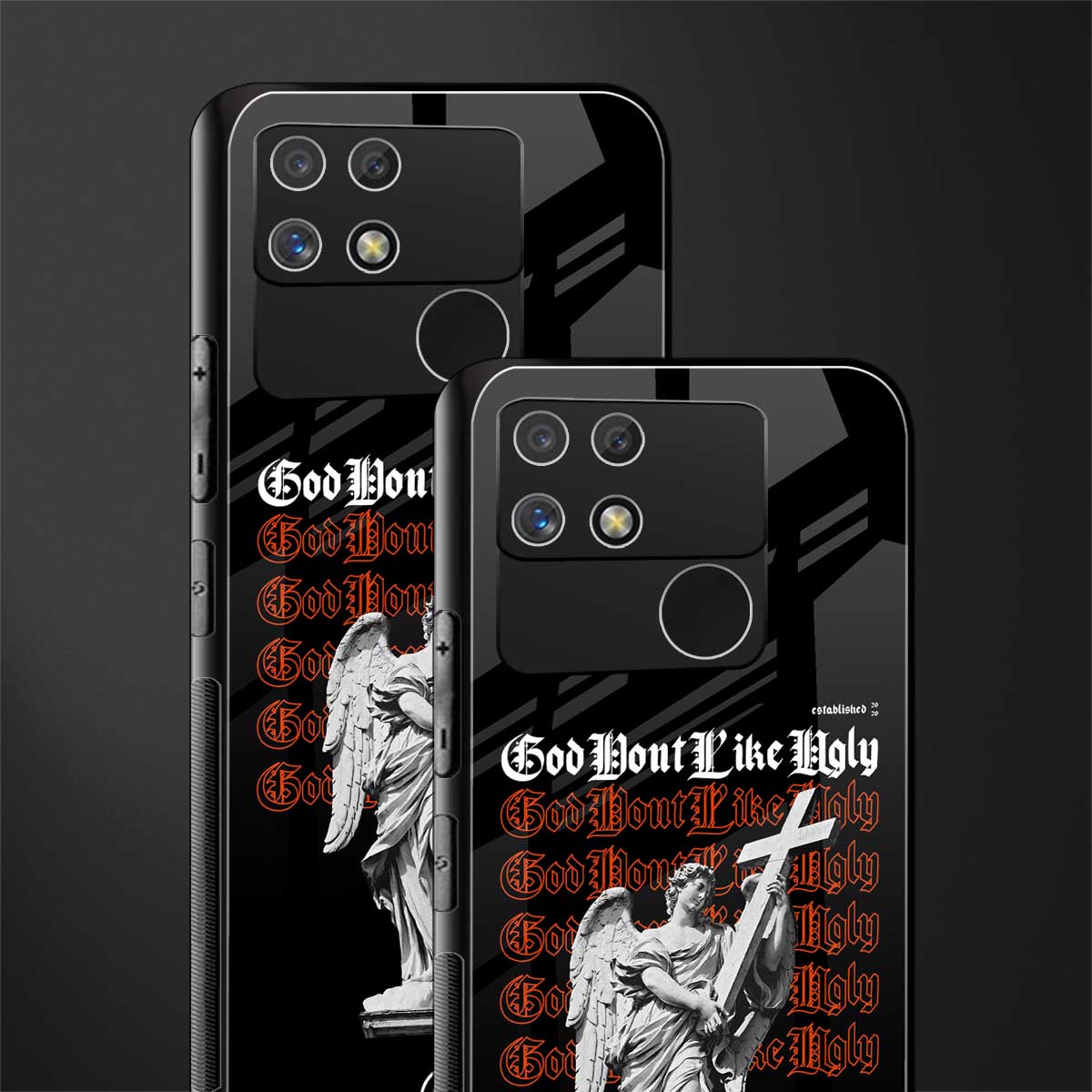 god don't like ugly back phone cover | glass case for realme narzo 50a