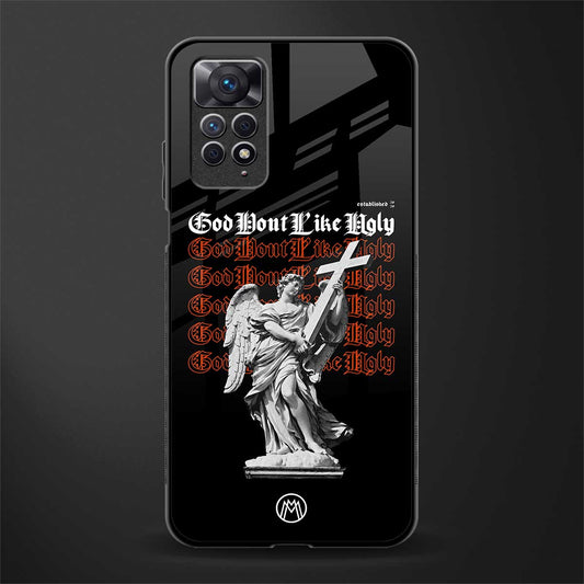 god don't like ugly back phone cover | glass case for redmi note 11 pro plus 4g/5g