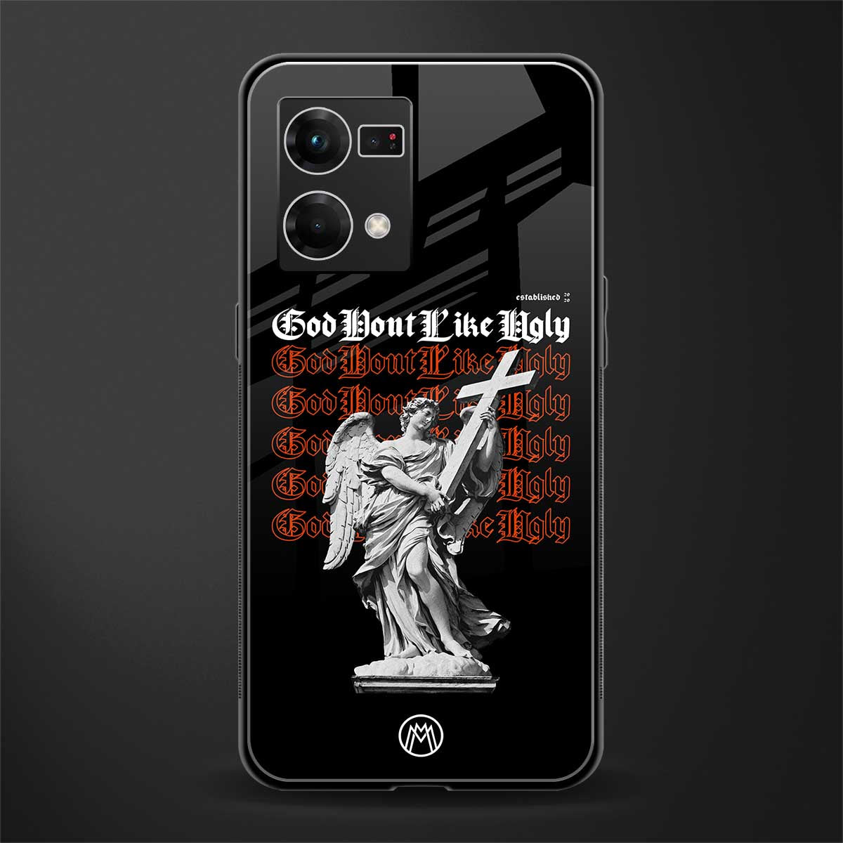 god don't like ugly back phone cover | glass case for oppo f21 pro 4g