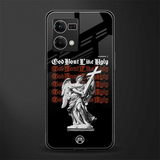 god don't like ugly back phone cover | glass case for oppo f21 pro 4g