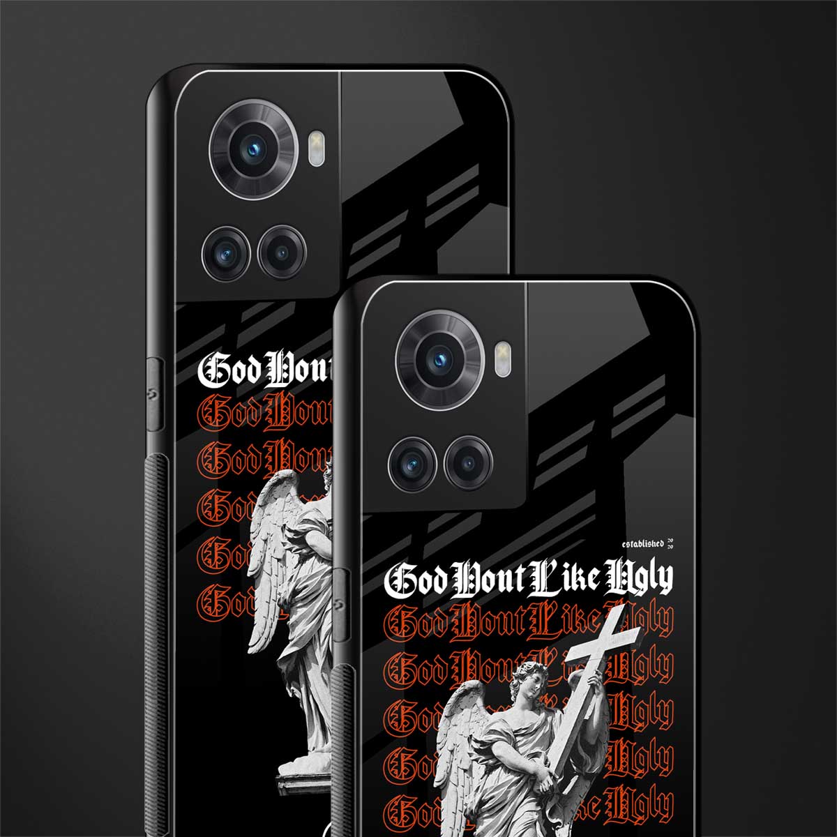 god don't like ugly back phone cover | glass case for oneplus 10r 5g
