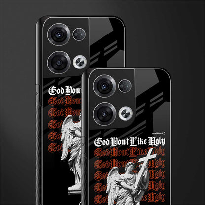god don't like ugly back phone cover | glass case for oppo reno 8