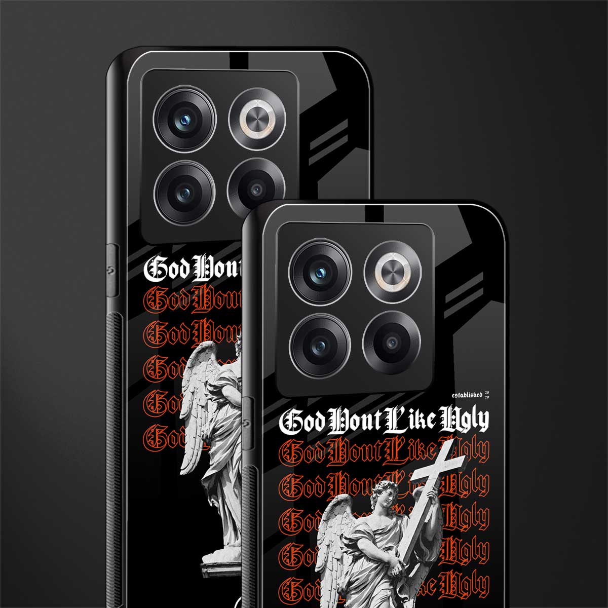 god don't like ugly back phone cover | glass case for oneplus 10t