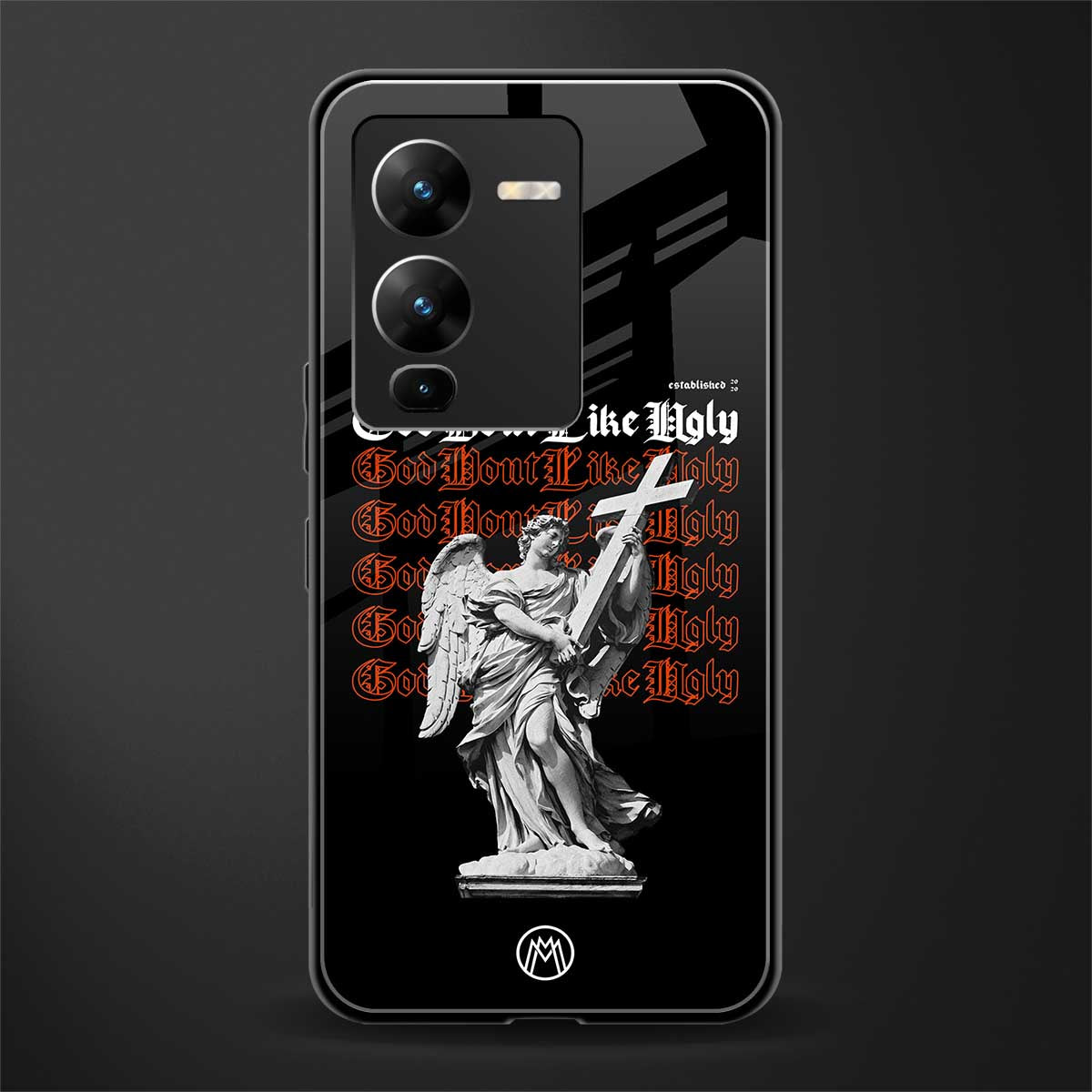 god don't like ugly back phone cover | glass case for vivo v25 pro 5g