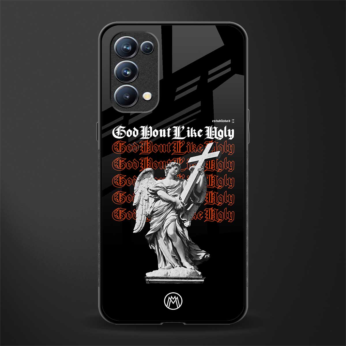 god don't like ugly back phone cover | glass case for oppo reno 5