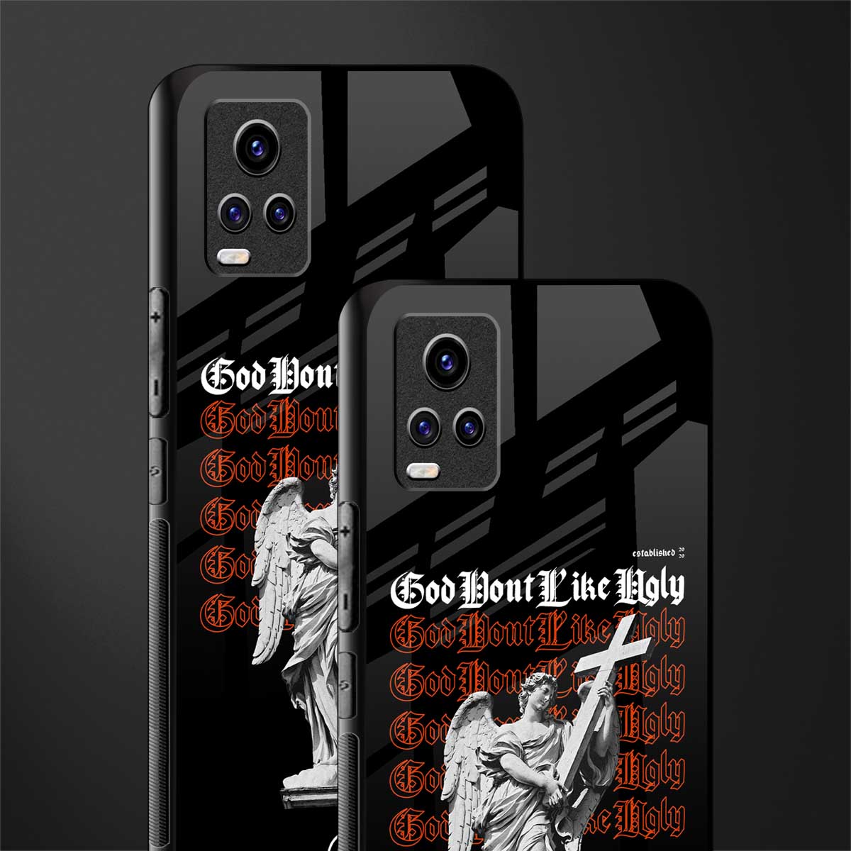 god don't like ugly back phone cover | glass case for vivo v21e 4g