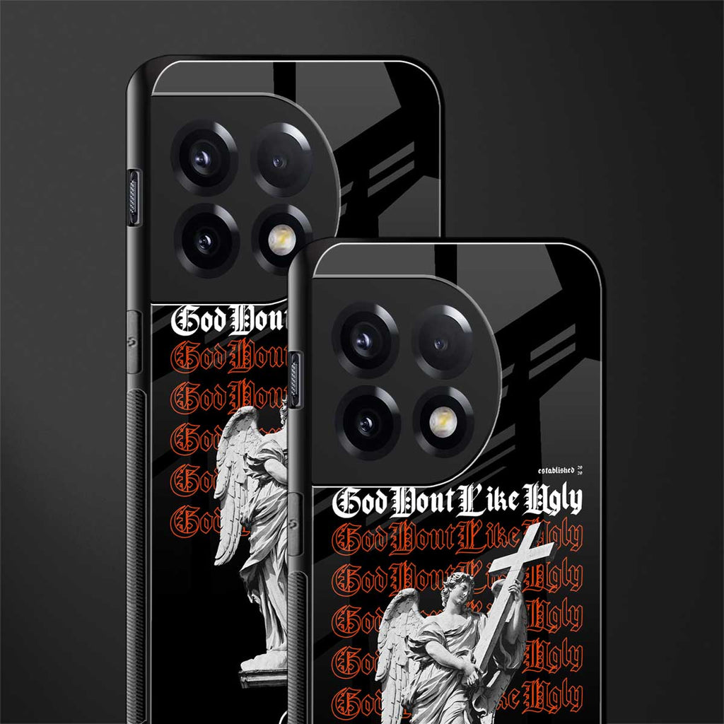 god don't like ugly back phone cover | glass case for oneplus 11r