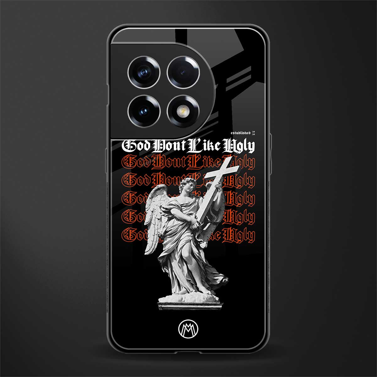 god don't like ugly back phone cover | glass case for oneplus 11r