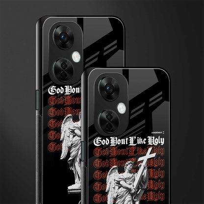 god don't like ugly back phone cover | glass case for oneplus nord ce 3 lite