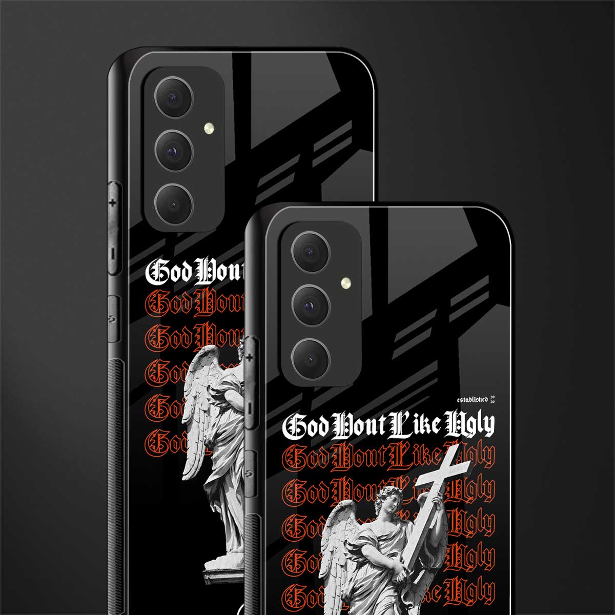 god don't like ugly back phone cover | glass case for samsung galaxy a54 5g
