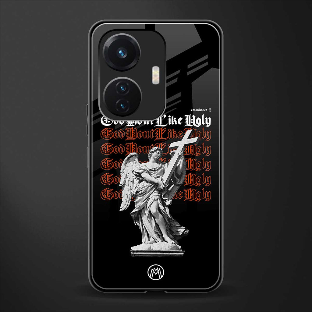 god don't like ugly back phone cover | glass case for vivo t1 44w 4g