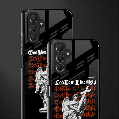 god don't like ugly back phone cover | glass case for samsun galaxy a24 4g