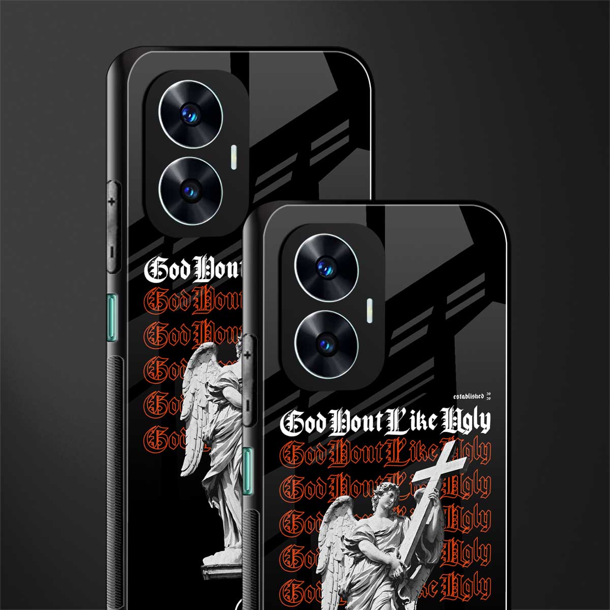 god don't like ugly back phone cover | glass case for realme c55