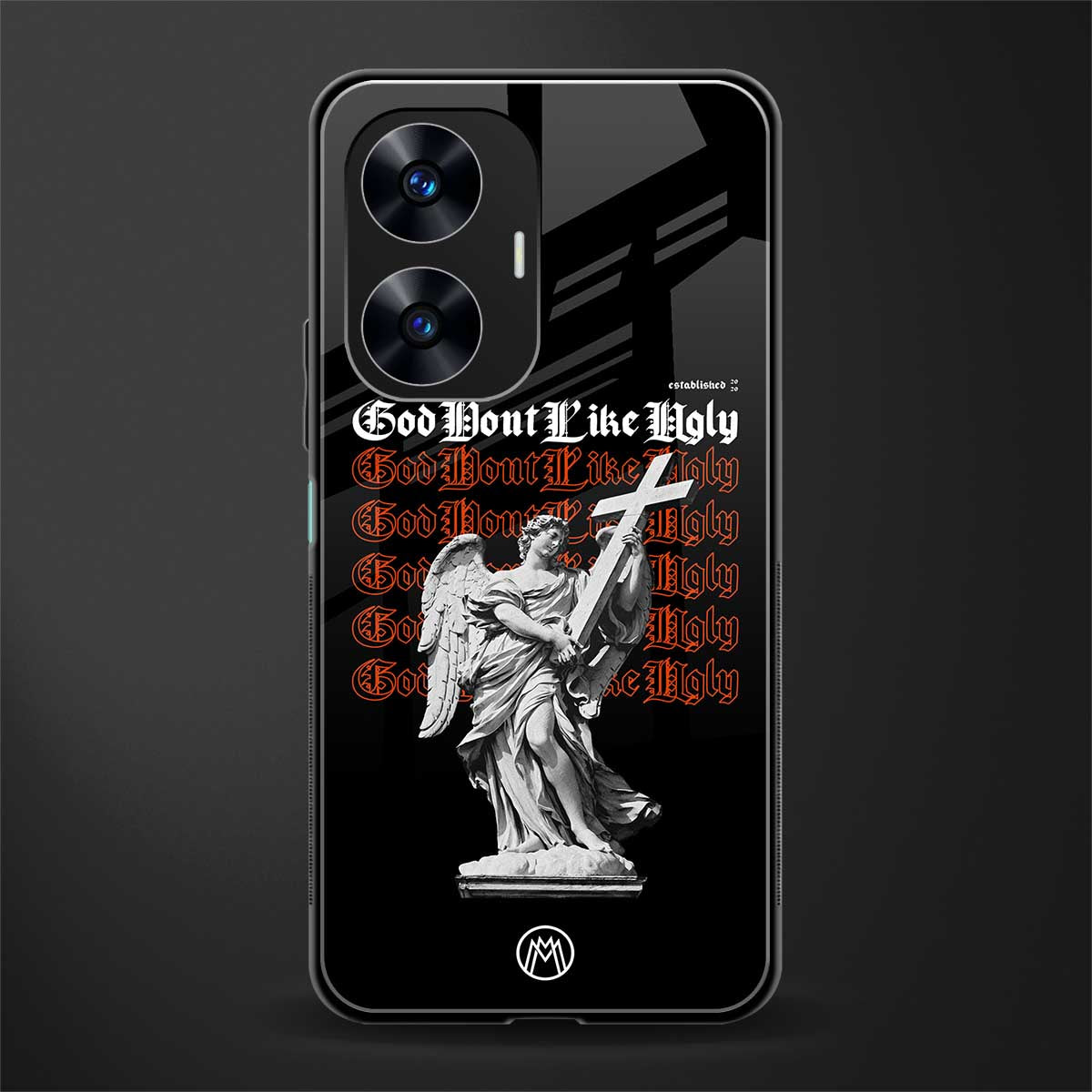 god don't like ugly back phone cover | glass case for realme c55