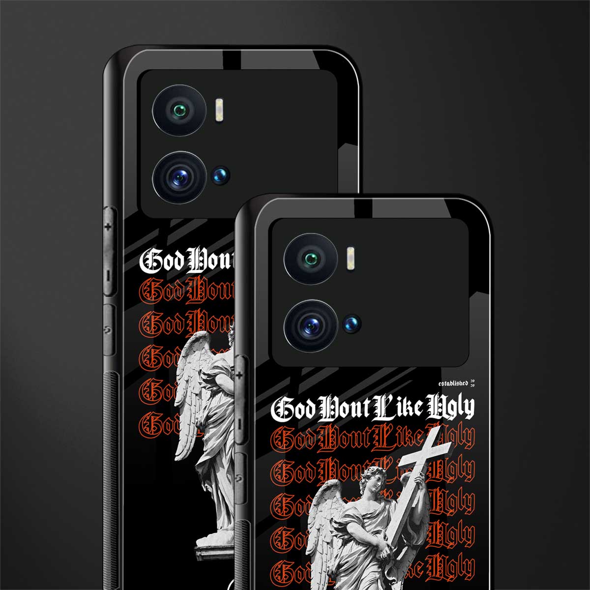 god don't like ugly back phone cover | glass case for iQOO 9 Pro