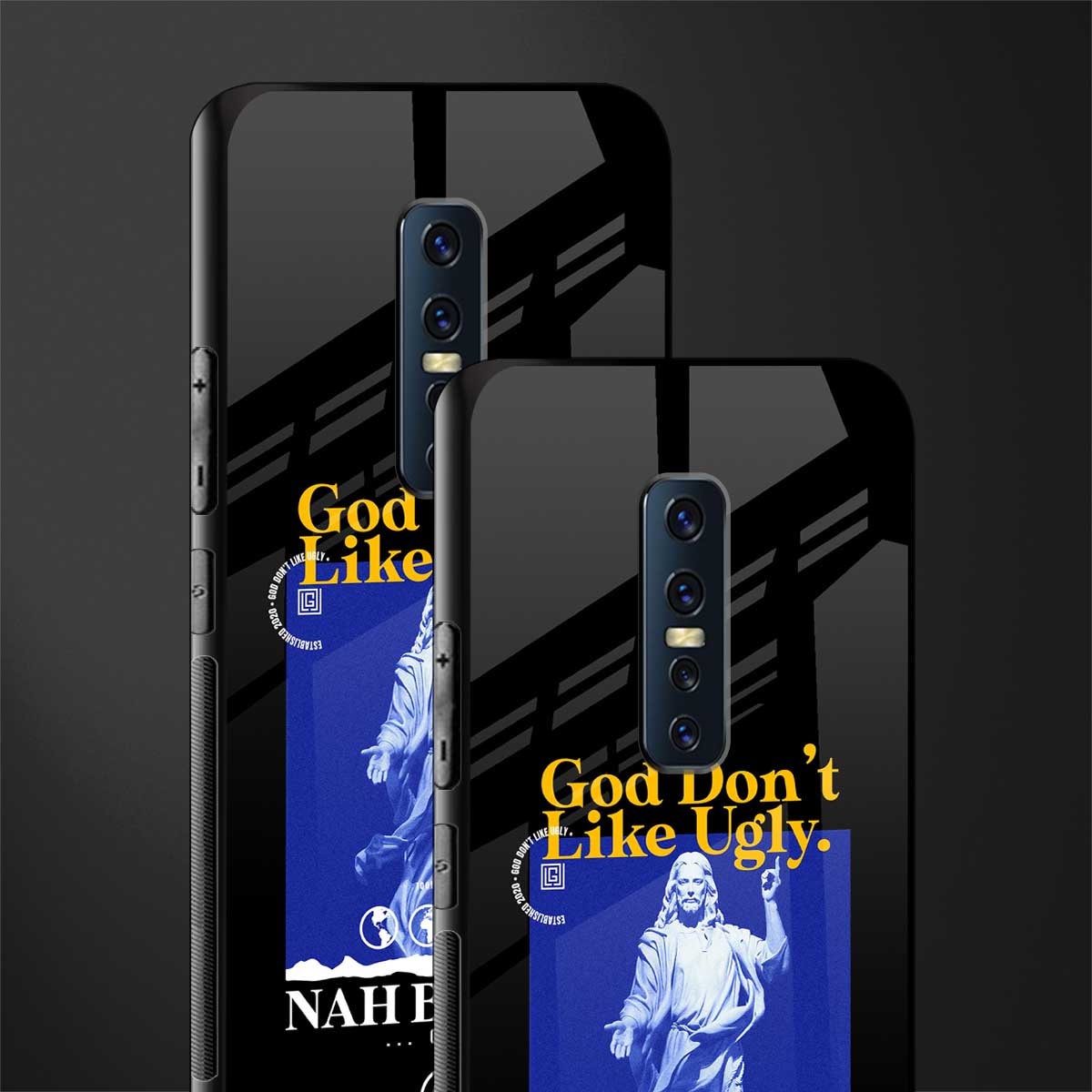 god don't like ugly exclusive glass case for vivo v17 pro image-2
