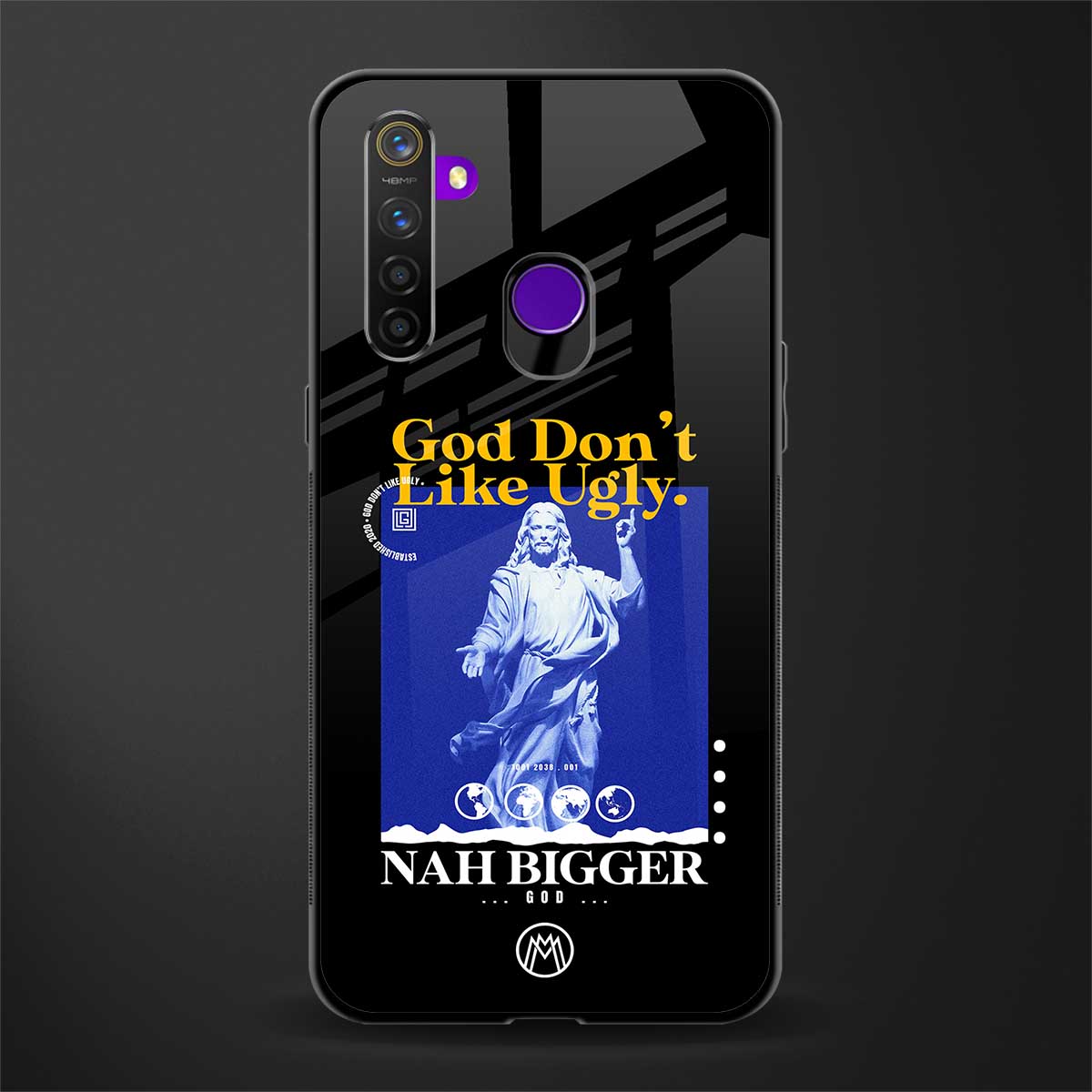 god don't like ugly exclusive glass case for realme 5i image