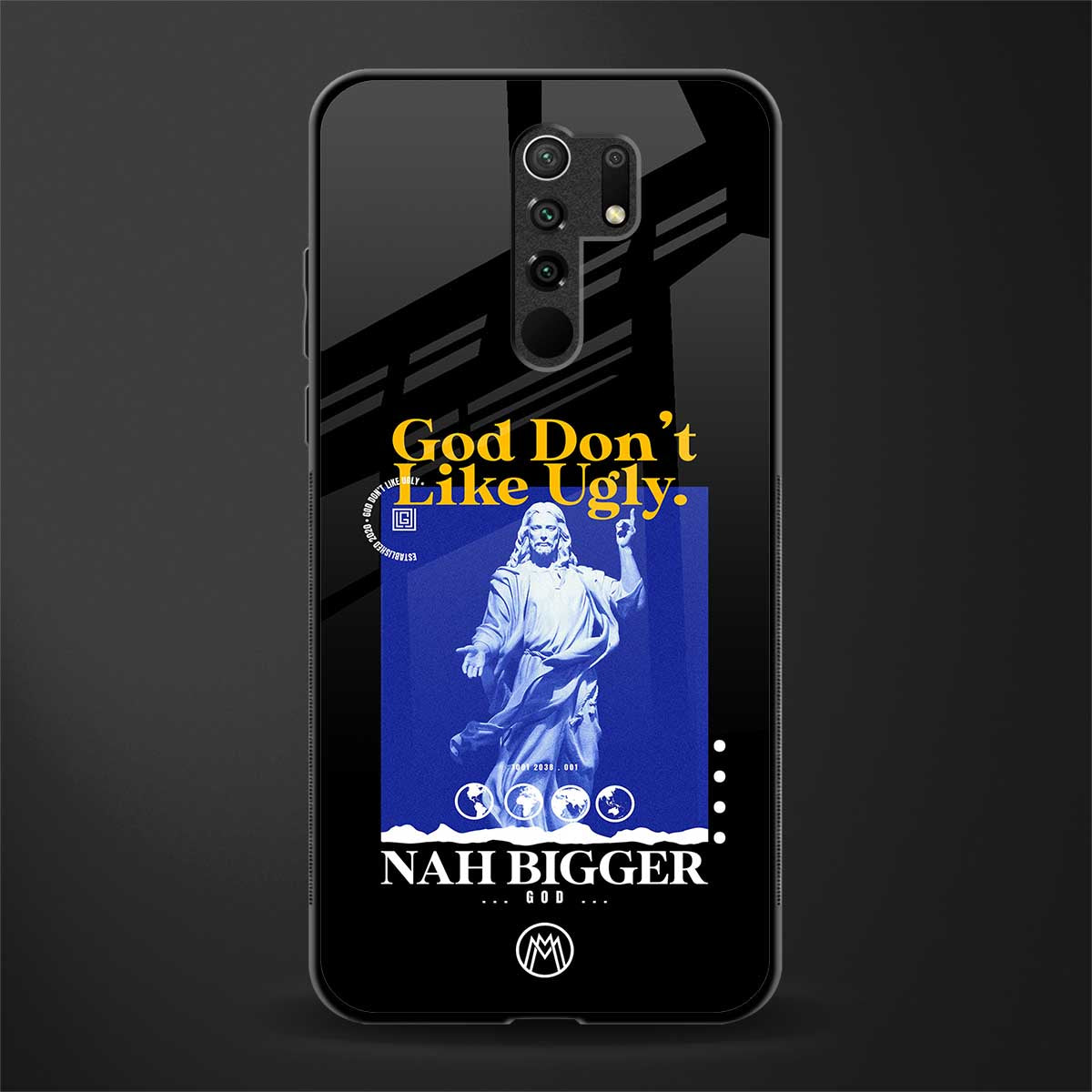 god don't like ugly exclusive glass case for redmi 9 prime image