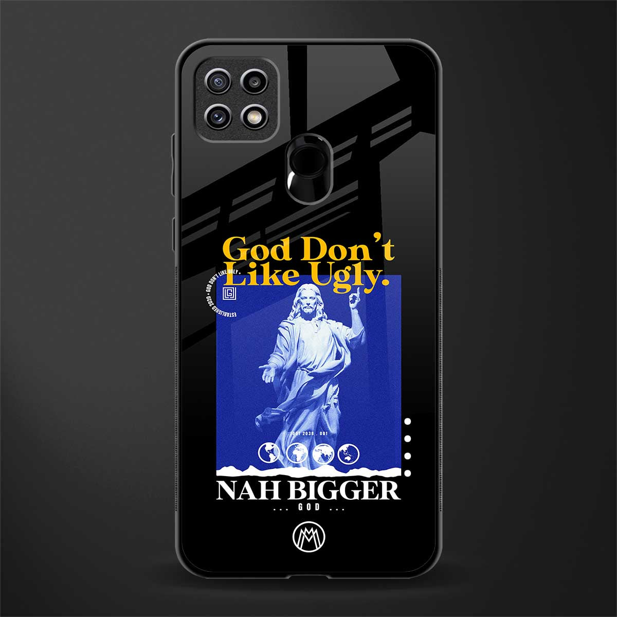 god don't like ugly exclusive glass case for oppo a15 image