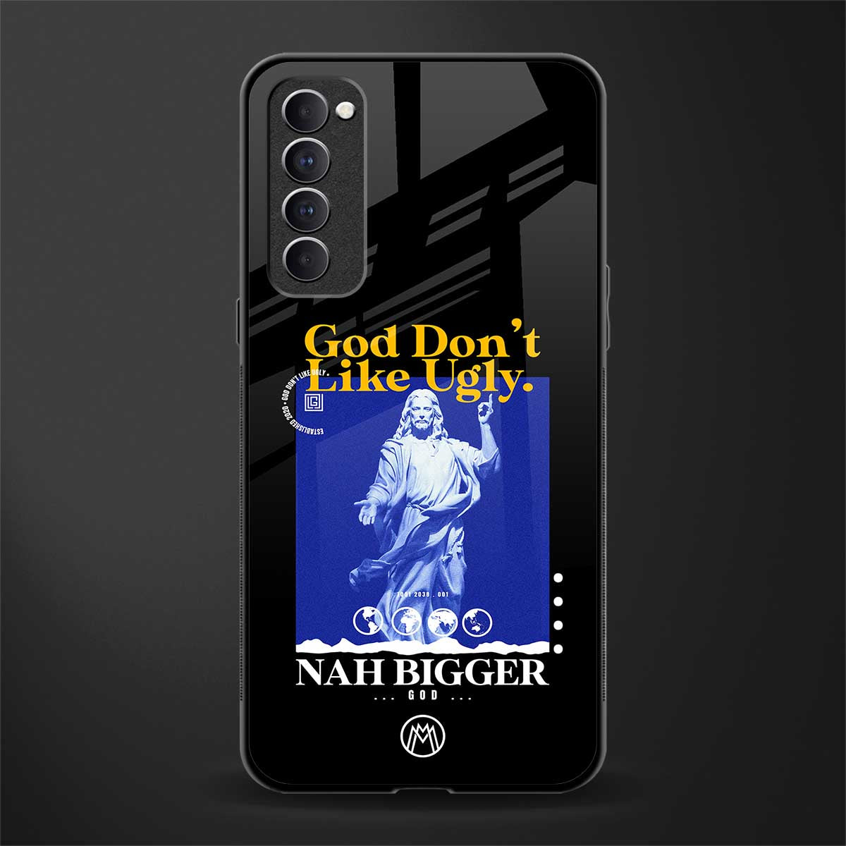god don't like ugly exclusive glass case for oppo reno 4 pro image