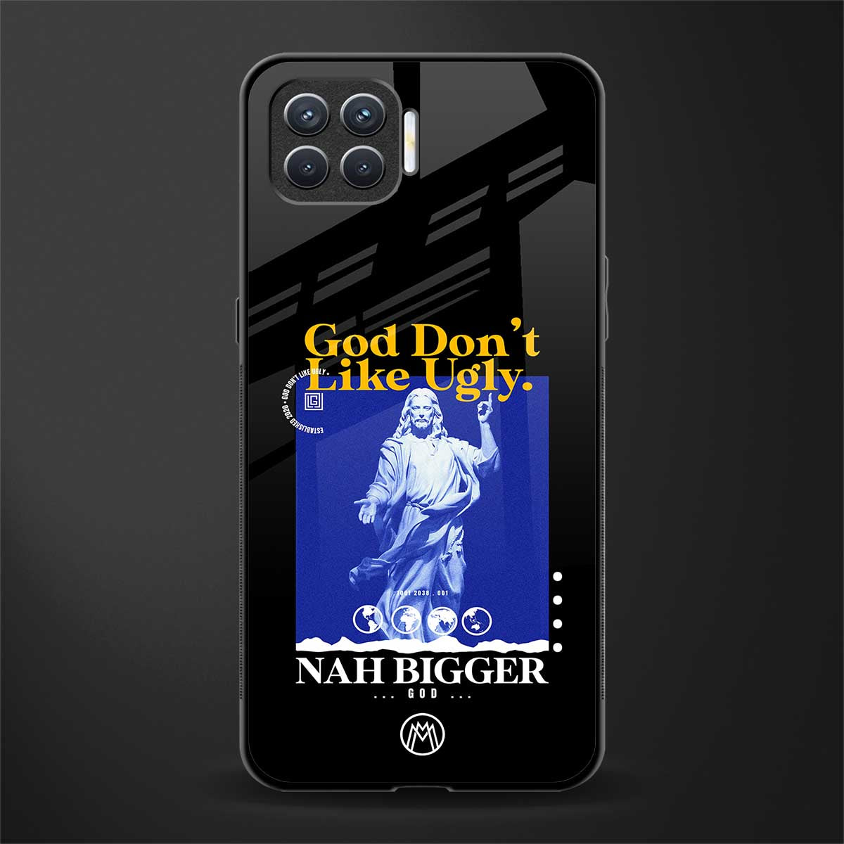 god don't like ugly exclusive glass case for oppo f17 pro image