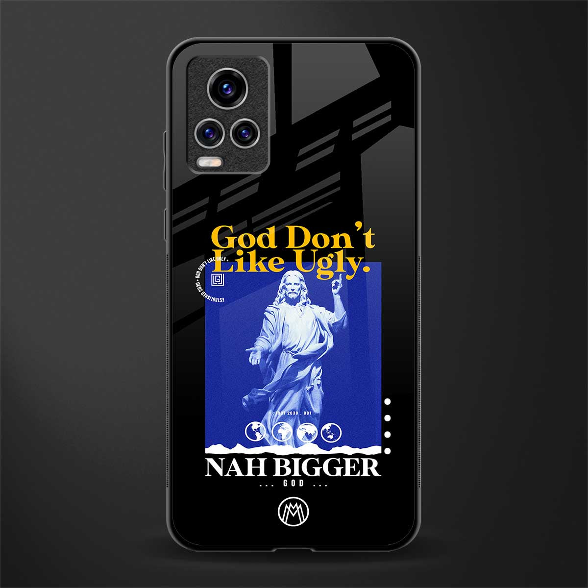 god don't like ugly exclusive glass case for vivo v20 pro image